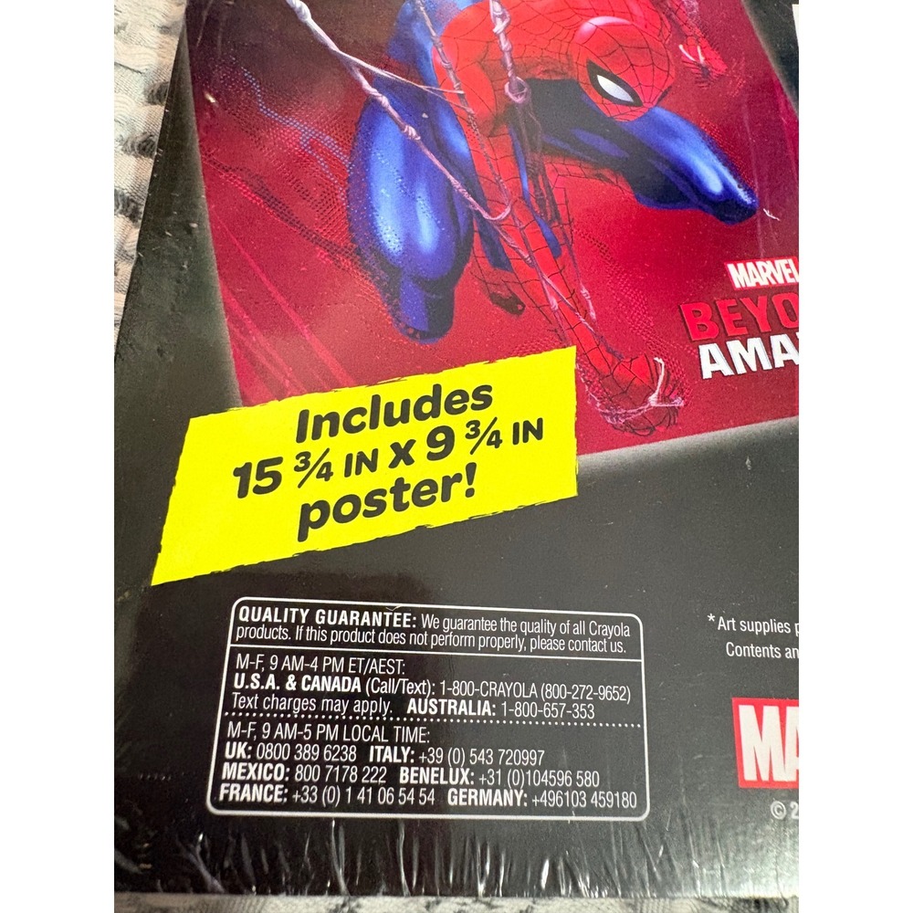 Crayola Art w/ Edge Marvel Beyond Amazing Spider-Man Coloring Book & Poster NEW - Picture 4 of 6